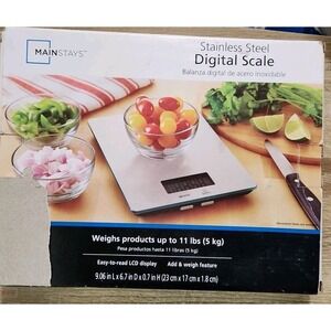 Mainstays Digital  Scale, Food Scale, Stainless Steel Platform, LCD 11 Lbs,5kg